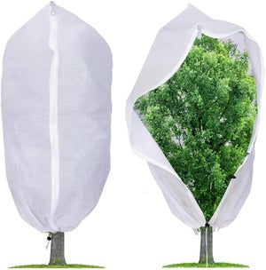 Telo Protettivo Antigelo Per Piante 80x120cm Con Cerniera E Coulisse: 2 Pezzi In Tessuto Non Tessuto Traspirante Per Alberi, Rose, Limoni, Ortensie