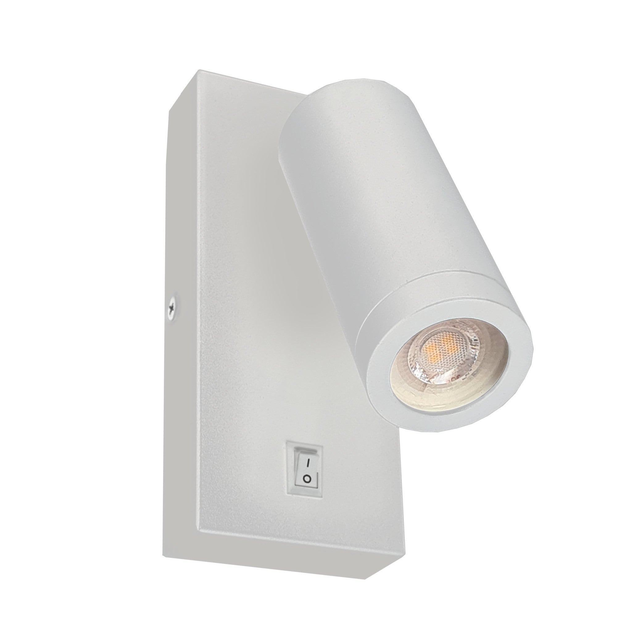 Kinkiet ścienny Doku biały 1xGU10x4W z włącznikiem wym: 14 x 6 cm metal IP20 Brosline