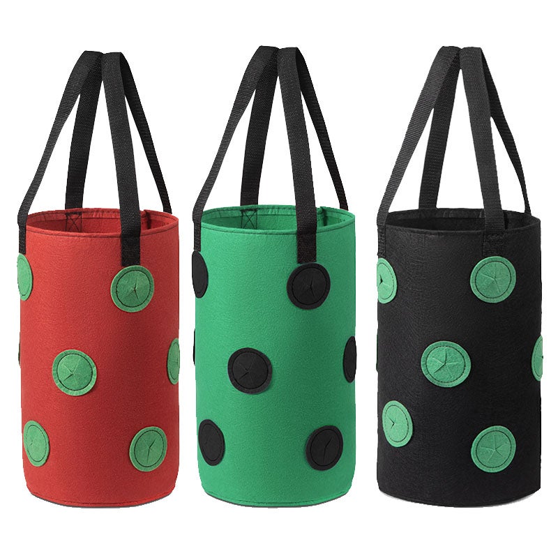 Wiszący kosz na rośliny z 12 otworami, torba do uprawy roślin, porowaty kosz do uprawy roślin (mieszany pakiet 3 sztuk)