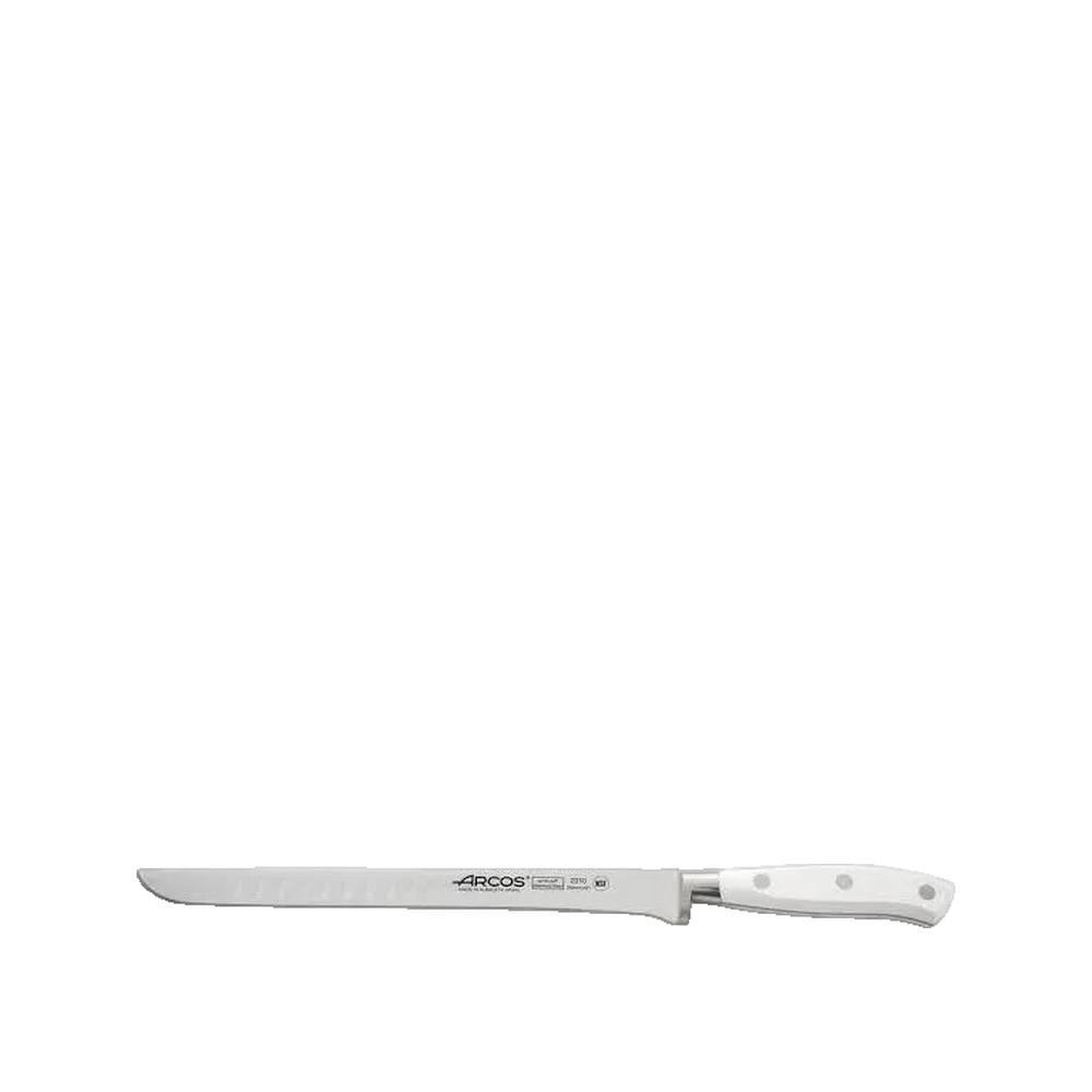 Nóż do szynek Arcos Riviera White elastyczne ostrze 25 cm ergonomiczna biała rękojeść