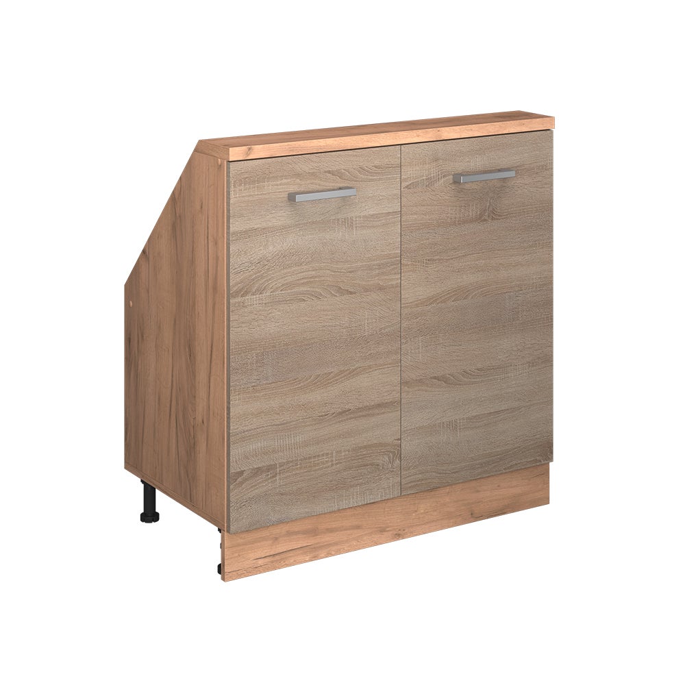 Vicco Szafka kuchenna na dach skośny R-Line, Sonoma, 80 cm z 2 drzwiami