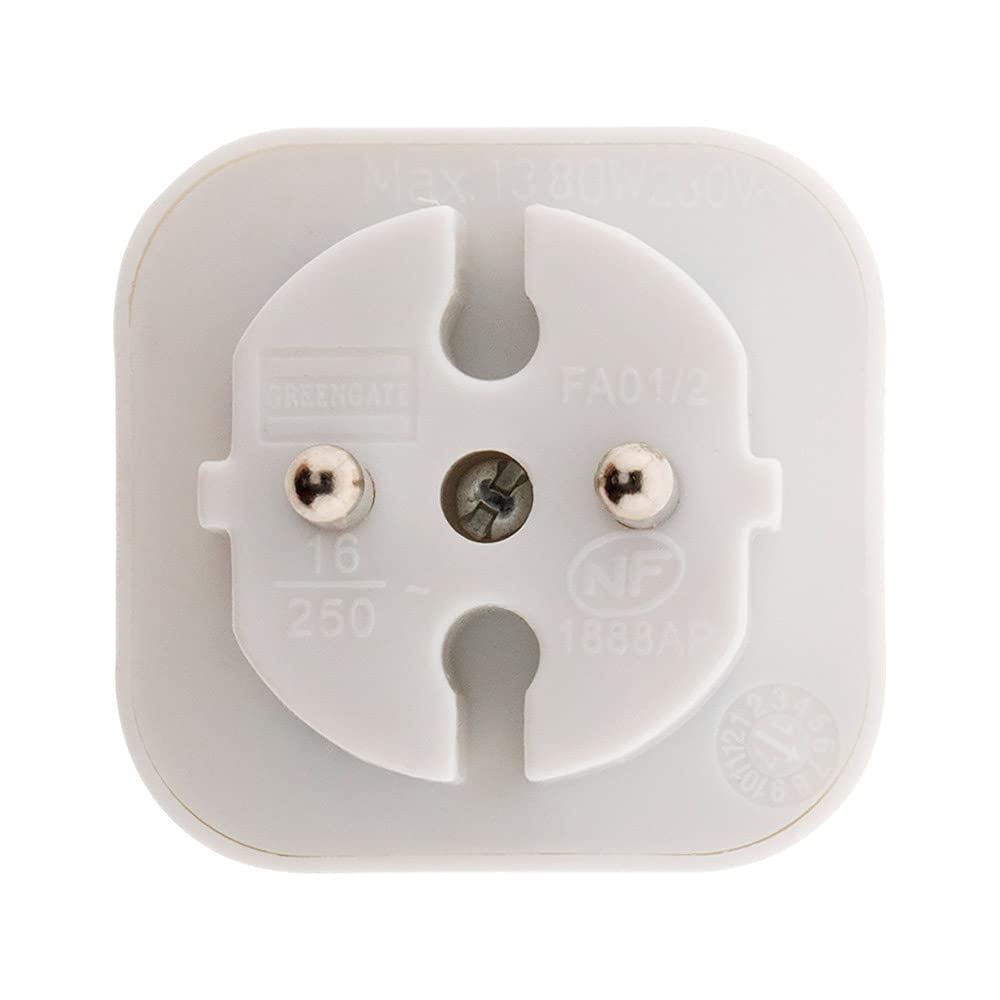 Multiprise biplite de façade 6A - Blanc - Zenitech - 6