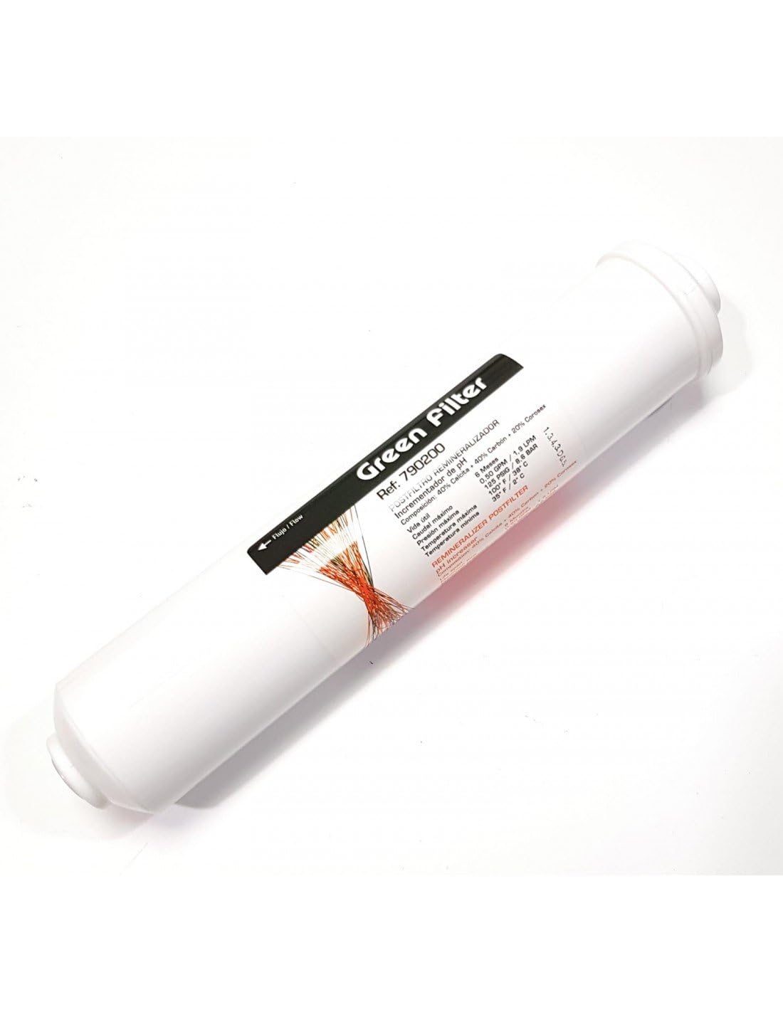 Green Filter Filtro in Linea remineralizzatore e regolatore del PH al cocco 1/4″ – 2″x10″ - 5