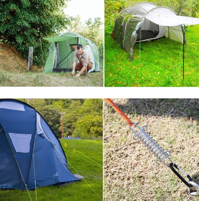 8 Molle Tensione Per Tende Da Sole Con 16 Moschettoni - Accessori Campeggio E Spiaggia - Foto 4