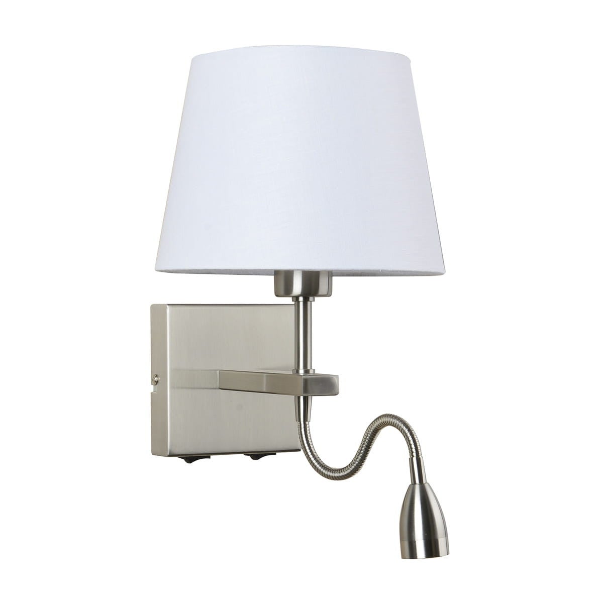 Kinkiet nowoczesny NORTE chromowany biały 2xE27x60W tkanina wym:29x23x23cm IP20 Italux