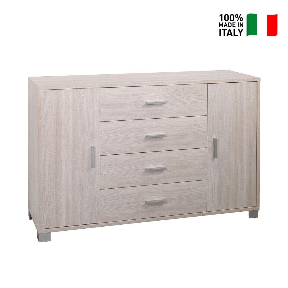 ARMOIRES 2 PORTES 4 Tiroirs KIT Couleur Orme Clair - 6