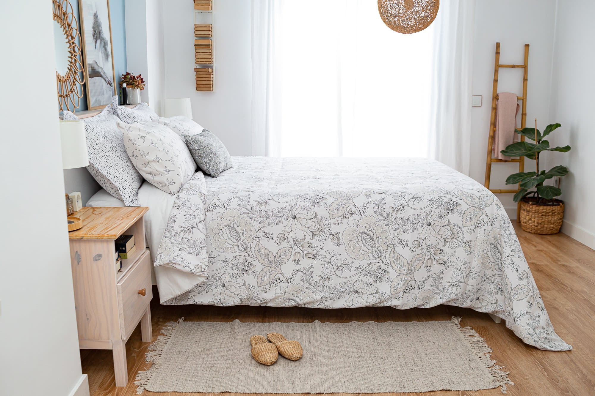 Capa de edredão Paisley Cama200 (290X270) Branco - 9