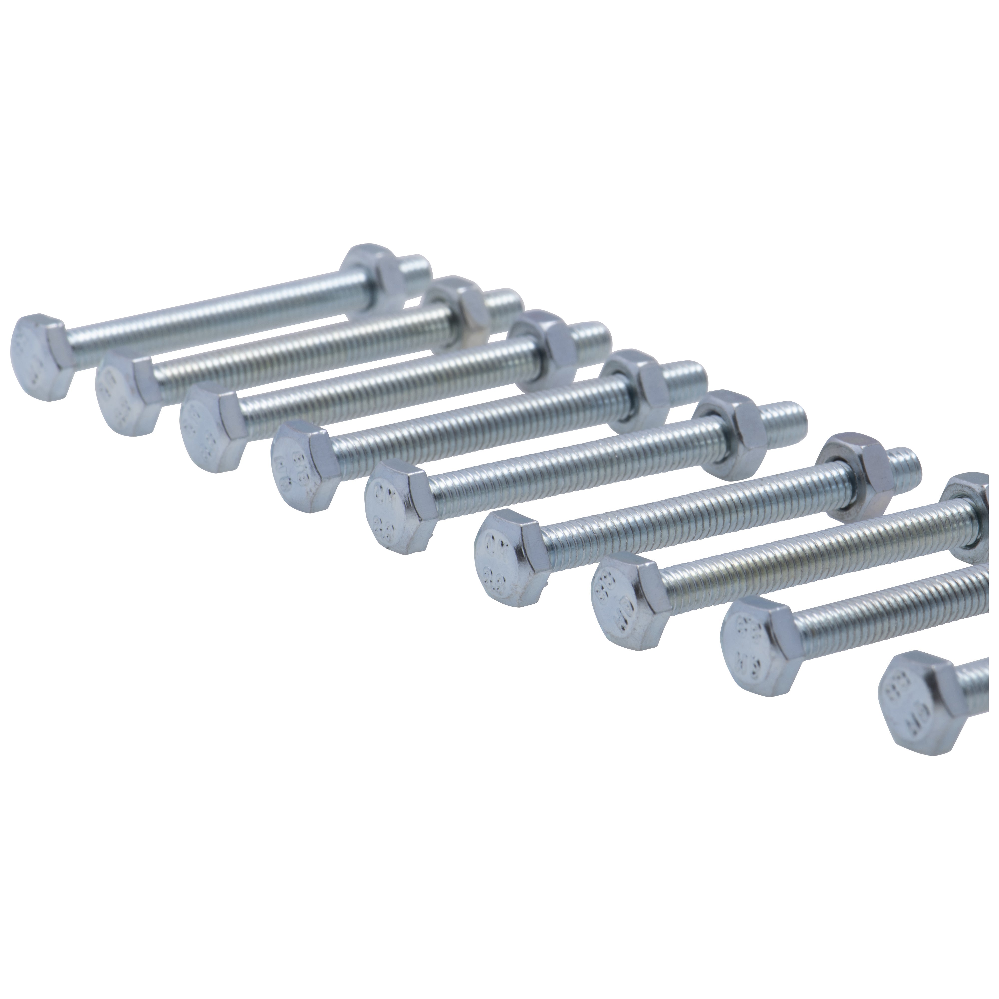 Boulon tete hexagonale Viswood acier zingue 10 60 mm lot de 3 - 4