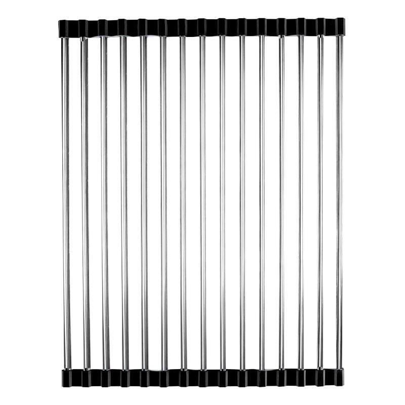 Składana i wyjmowana suszarka do naczyń, praktyczny dodatek do domu, czarna, 37 x 30 cm, 15 tub