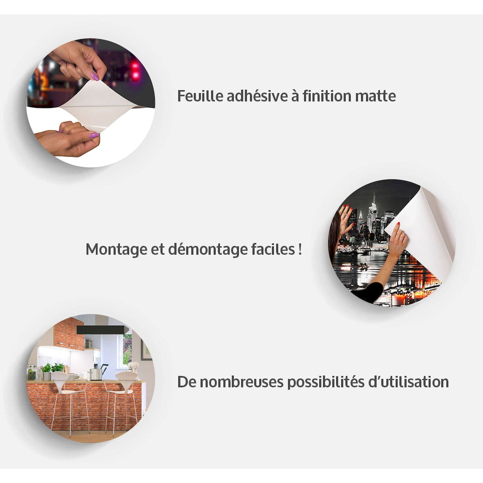 Papier peint adhésif Colibris colorés - 196 x 140 cm - 3