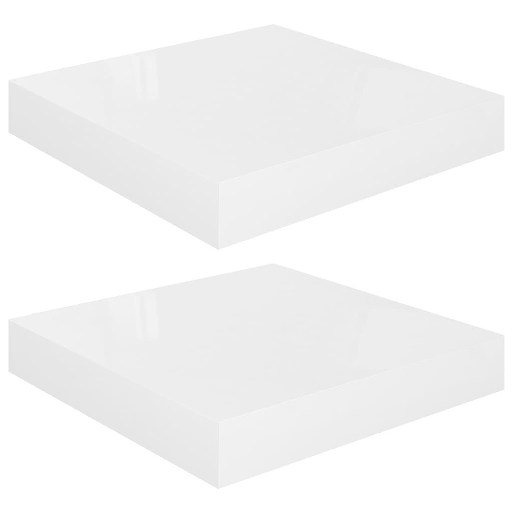 Étagère D'angle Murale Flottante Five - Blanc 25x25cm - Fixation Invisible Design Moderne