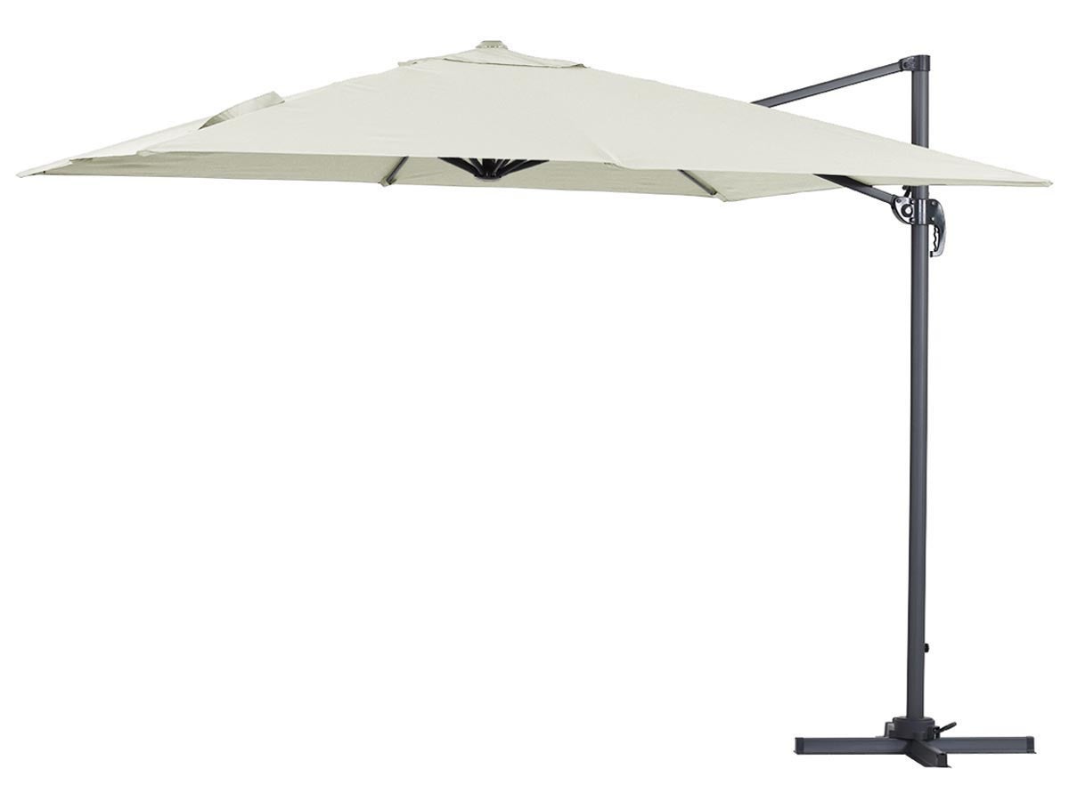 Parasol ogrodowy "Sun 3" - Z aluminium - Kwadratowy - 3 x 3 m - Ecru