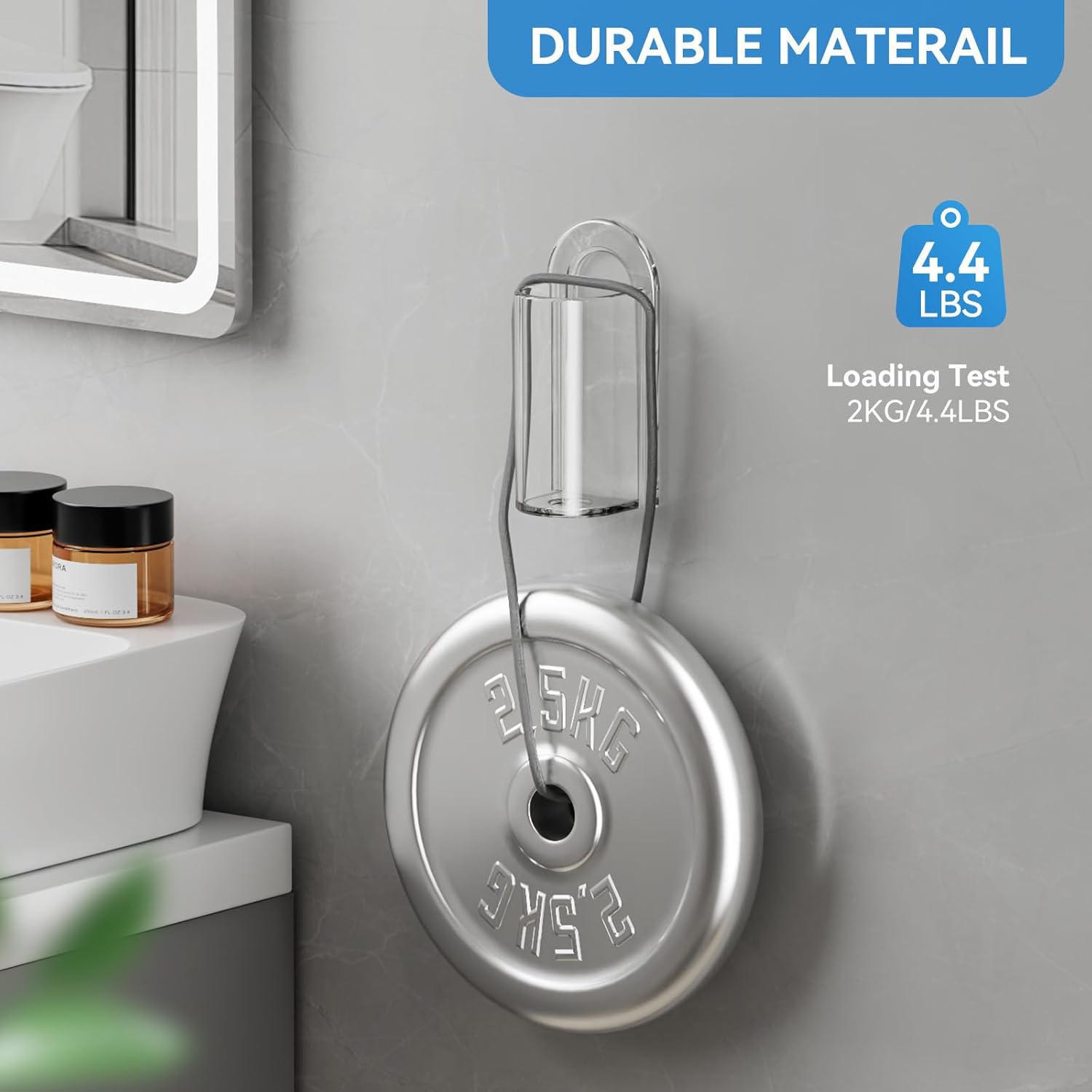 Lot de 2 supports de brosse à dents électrique, support de rangement mural pour brosse à dents électrique, auto-adhésif, gain de place - 2