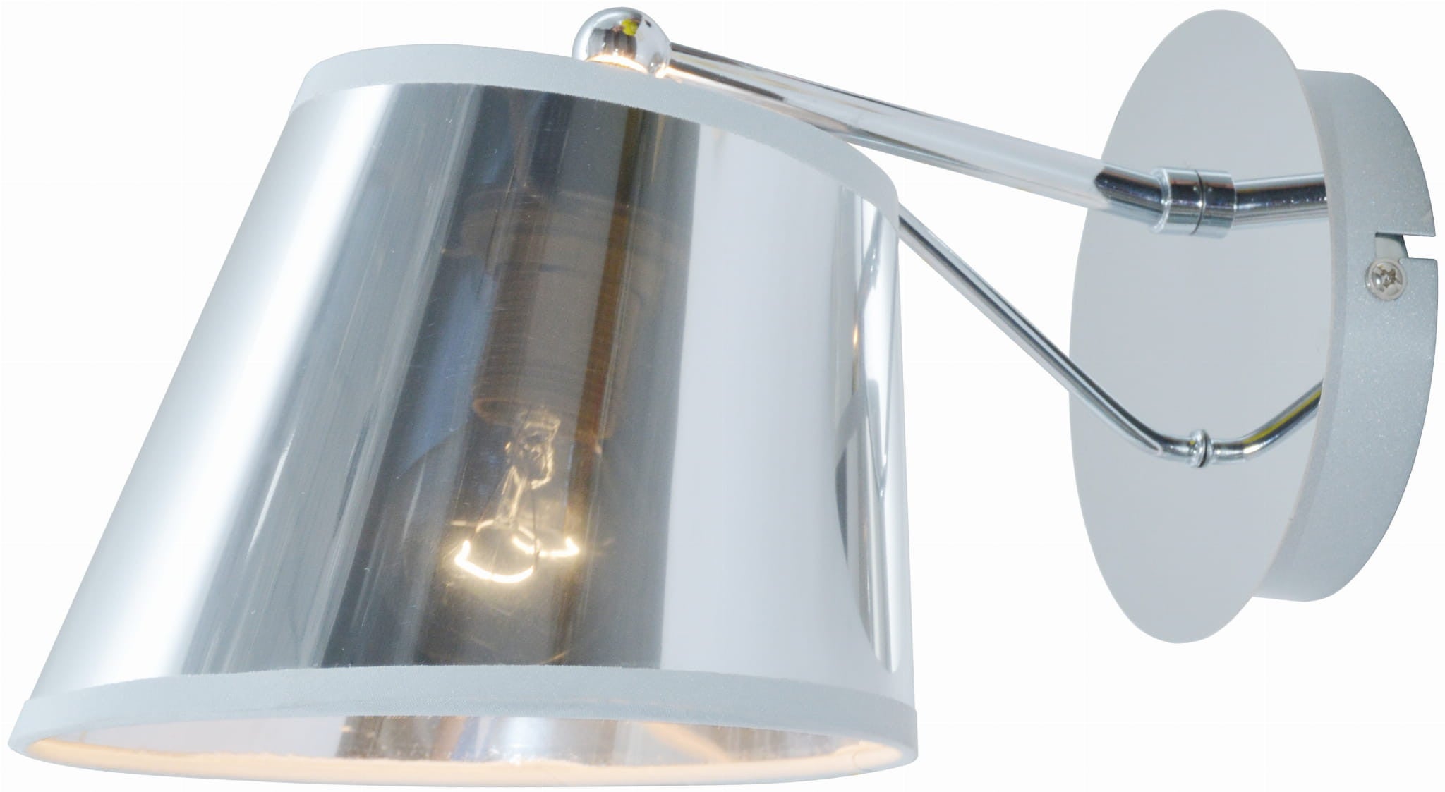 Kinkiet ścienny Cortez chromowany biały 1xE14x40W wym: 15 x 15 x 25 cm tworzywo sztuczne IP20 Candellux