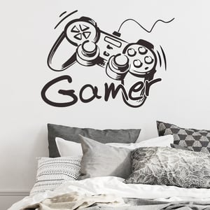 Sticker Mural Gamer Pour Chambre Enfant - Déco 3D Facile à Poser 40x60 Cm