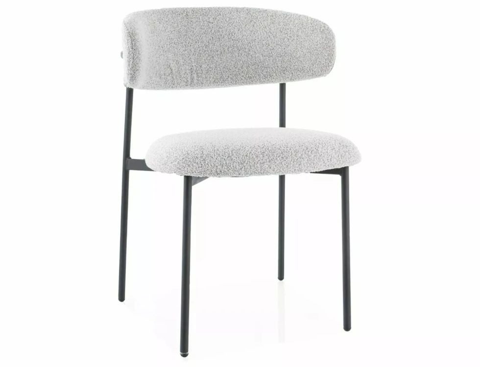 Krzesło tapicerowane ELTON jasnoszare