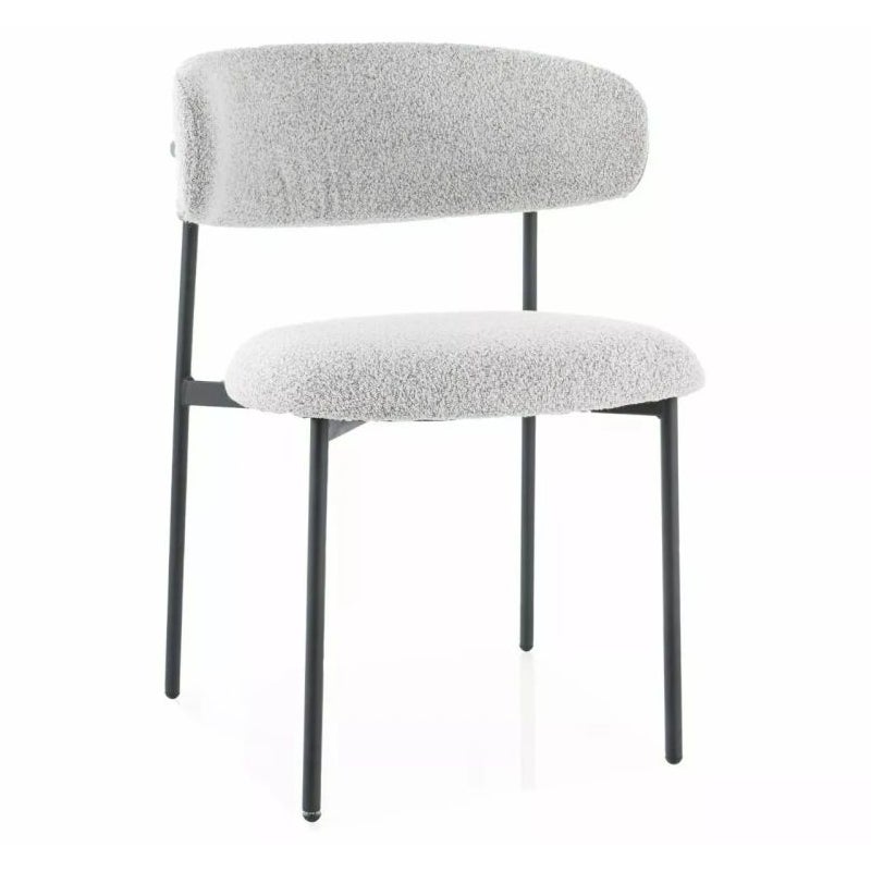 Krzesło tapicerowane ELTON jasnoszare