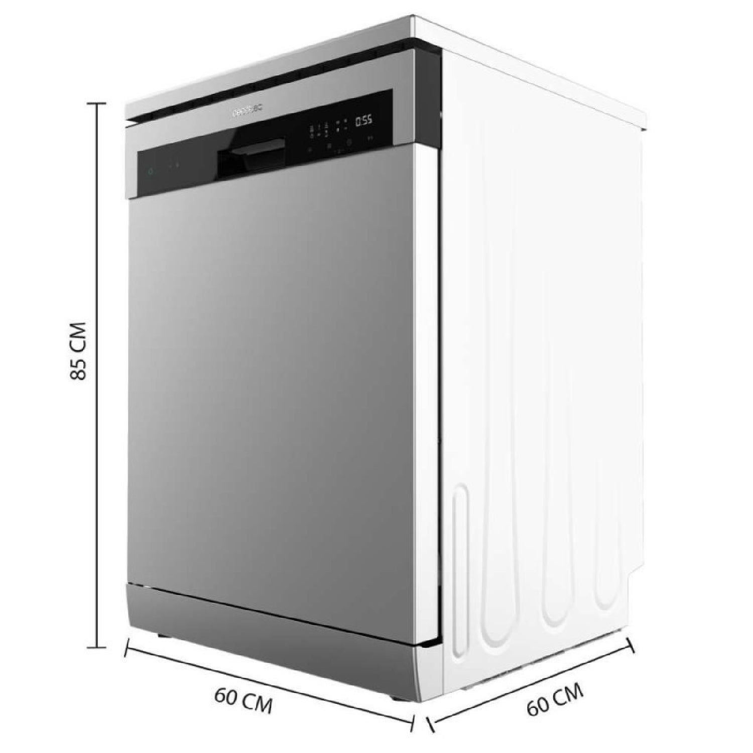 Cecotec Lave-vaisselle Indépendant de 60 cm Bolero Aguazero 6200 Inox D. 14 Couverts, 6 Programmes avec Dual Zone Wash, Dry+ - 8