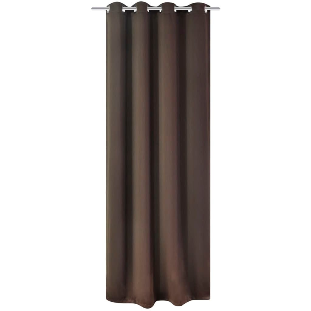 Rideau occultant avec œillets métalliques 270 x 245 cm Marron CFW65299 Rideau occultant avec œillets métalliques 270 x 245 cm Marron CFW65299