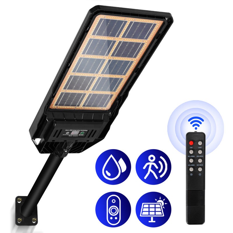LANGY Luce Stradale Solare Da 6000 Lumen, 120 LED, Con Sensore Di Movimento E Telecomando, Impermeabile, Per Esterni, Caccia E Pesca - 3