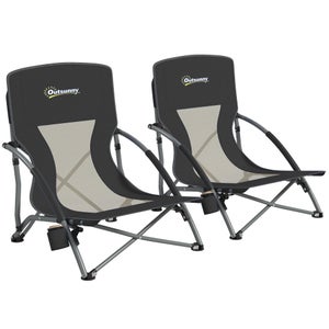 Chaise De Plage Pliable 2-en-1 – Dossier Réglable, Tapis De Sol, Avec Housse De Transport, Noir Ou Vert