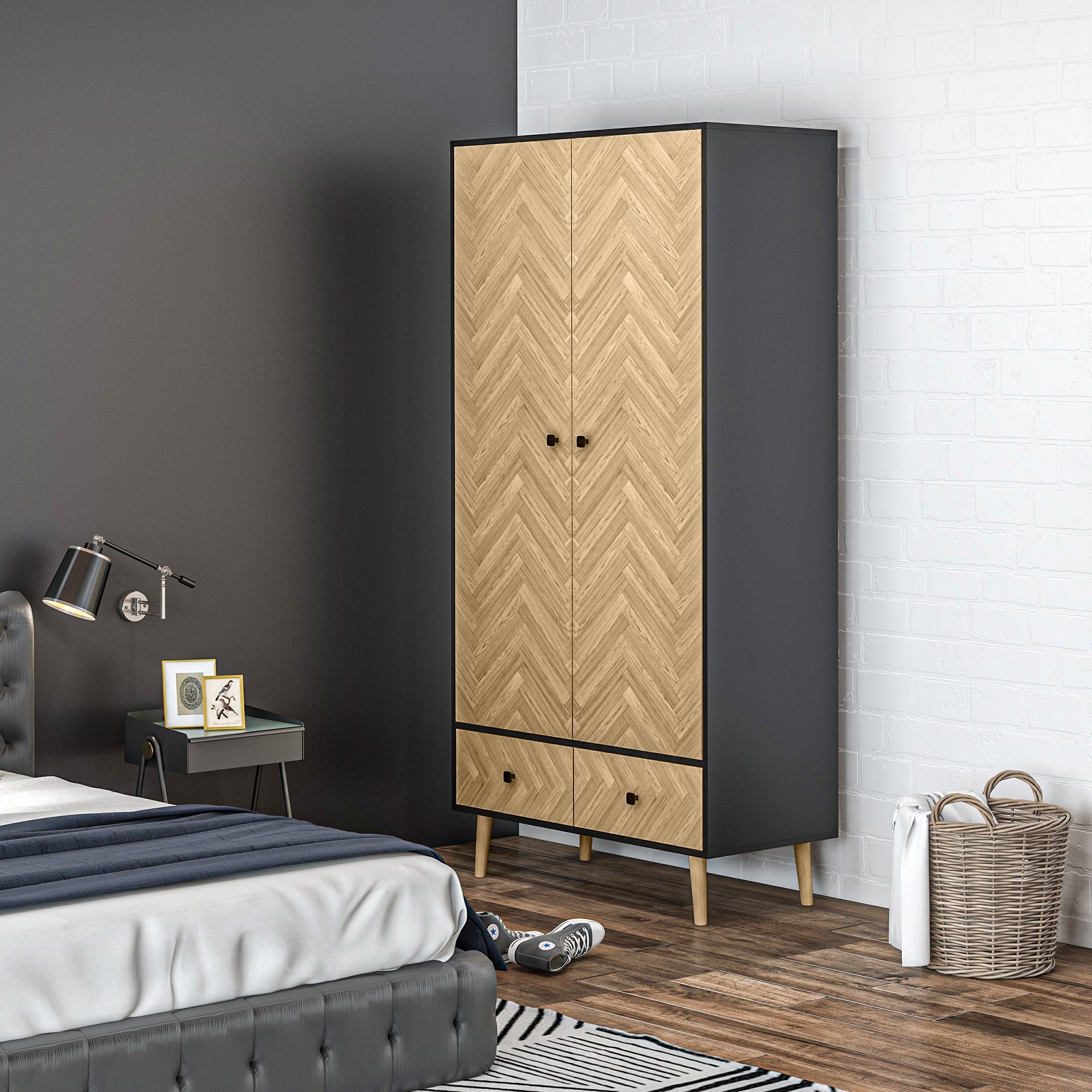 Armadio Spogliatoio Mobile HOMCOM Con Tenda E Ruote - 60x40x128 Cm, Nero, Per Camera Da Letto