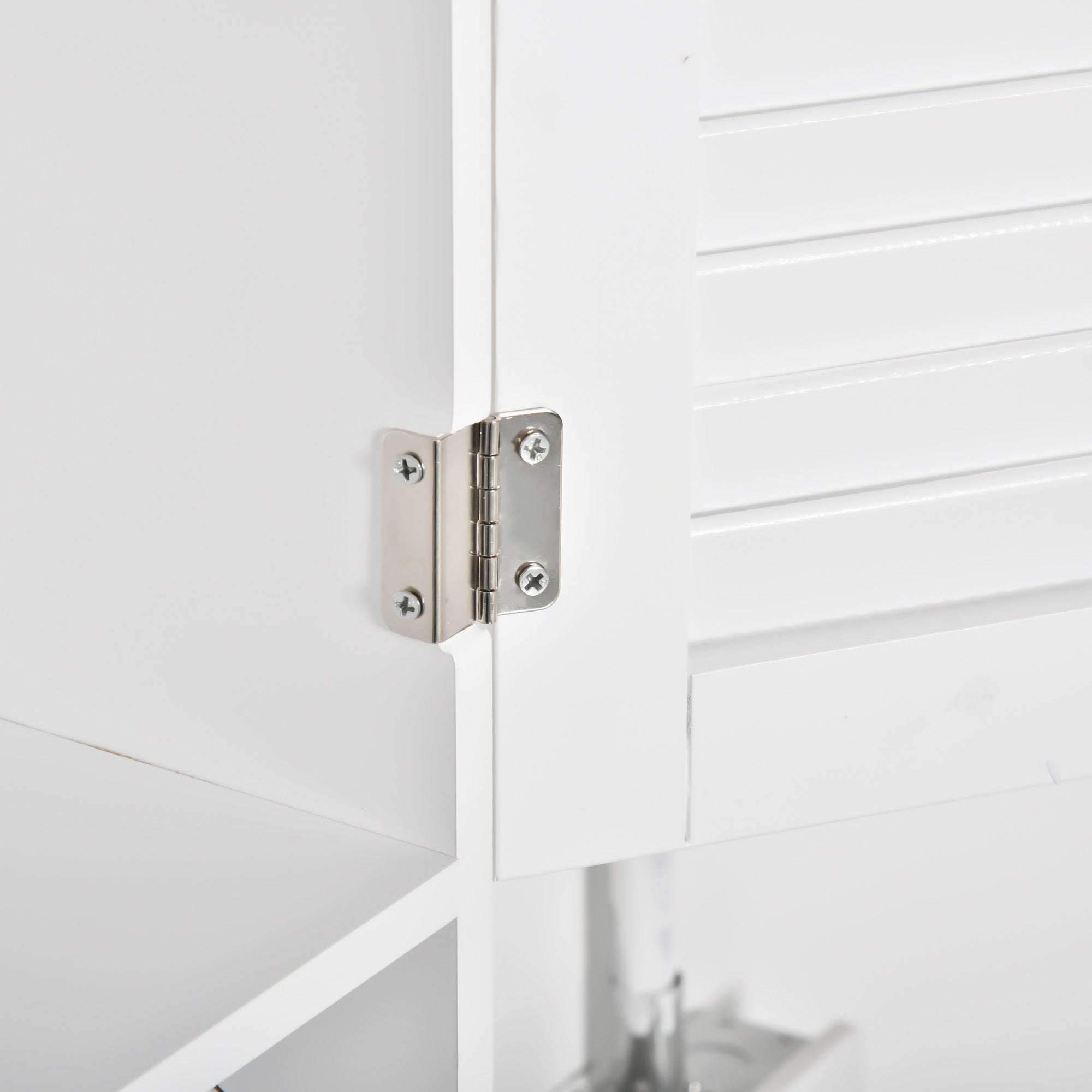 Armoire murale salle de bain MDF blanc KLEANKIN - 8