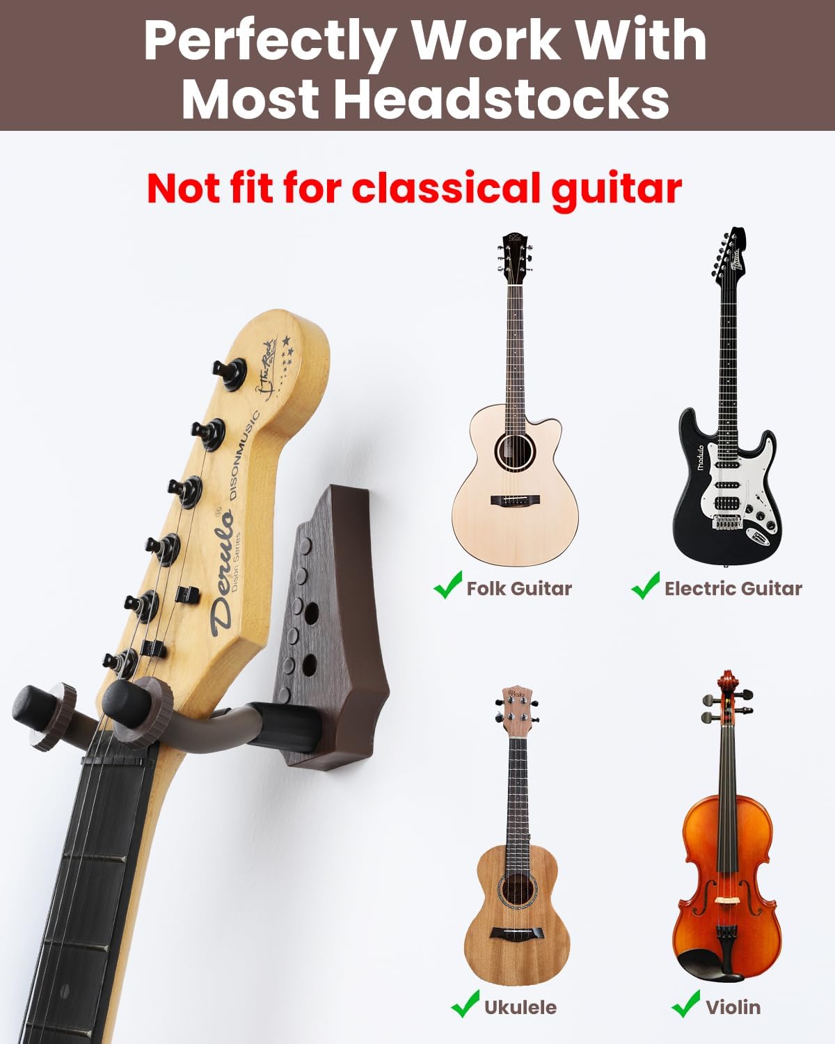 Soporte Guitarra Suelo Colgador Guitarra Pared Ktaxon Soporte De - Main Image