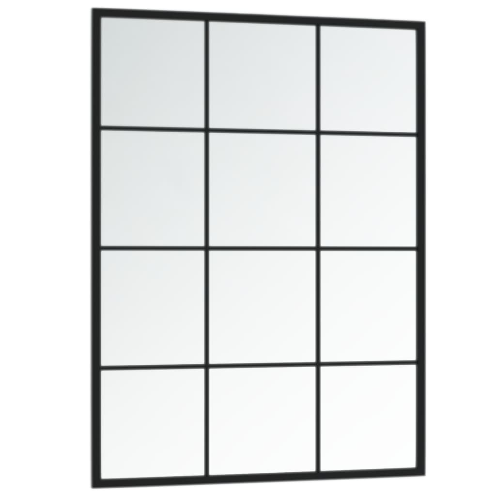 Maison Exclusive - Miroir mural noir 80x60 cm métal - 3