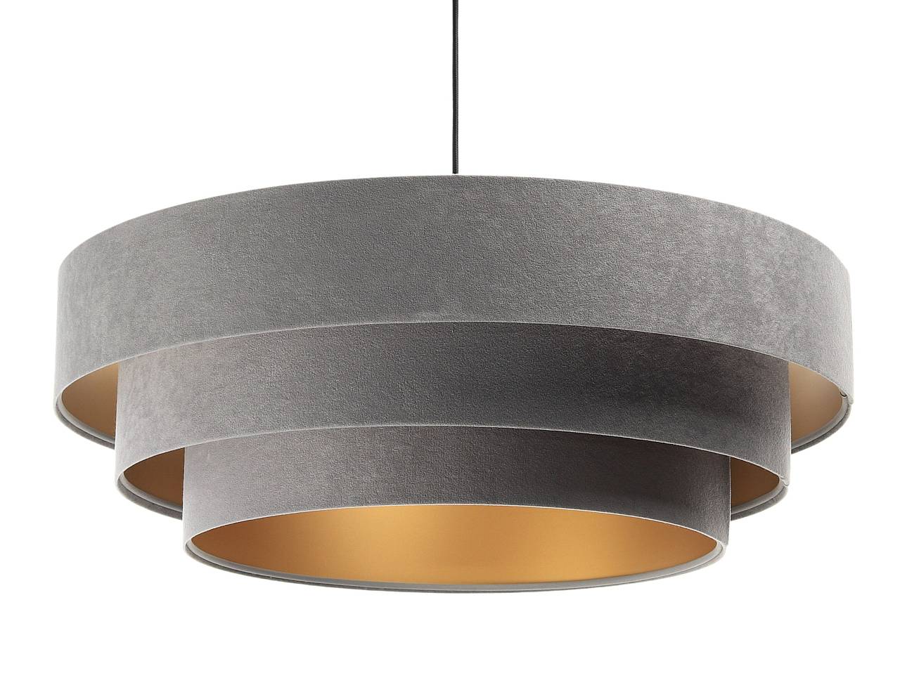 Lampa wisząca TRIO szara/złota