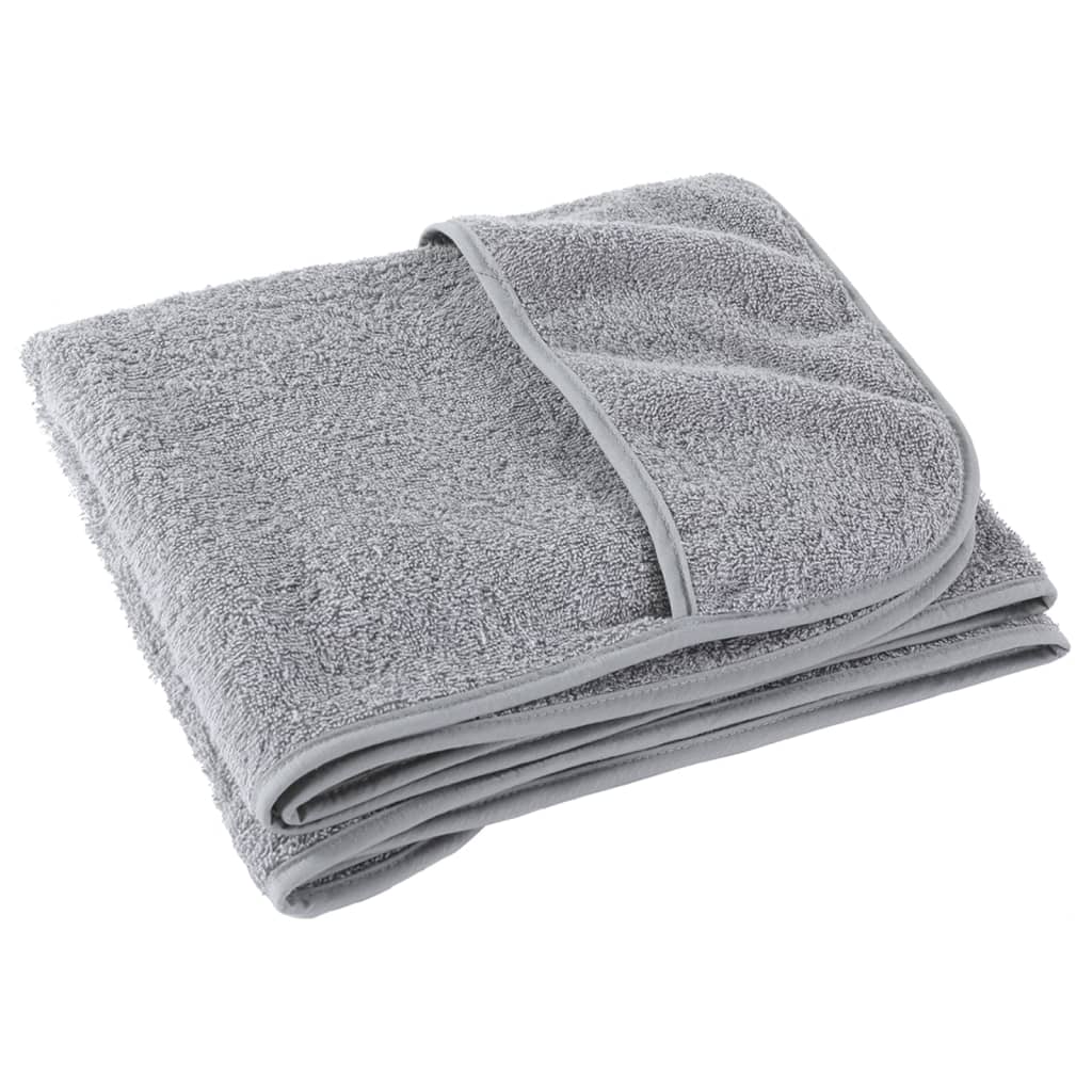 Serviettes de plage, 4 pièces, en tissu, grises, 400 g/m², 60 × 135 cm - 5