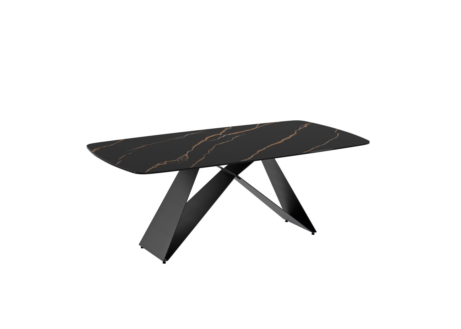 Thanos - Stół stały (220 x 110 cm) z czarnej ceramiki