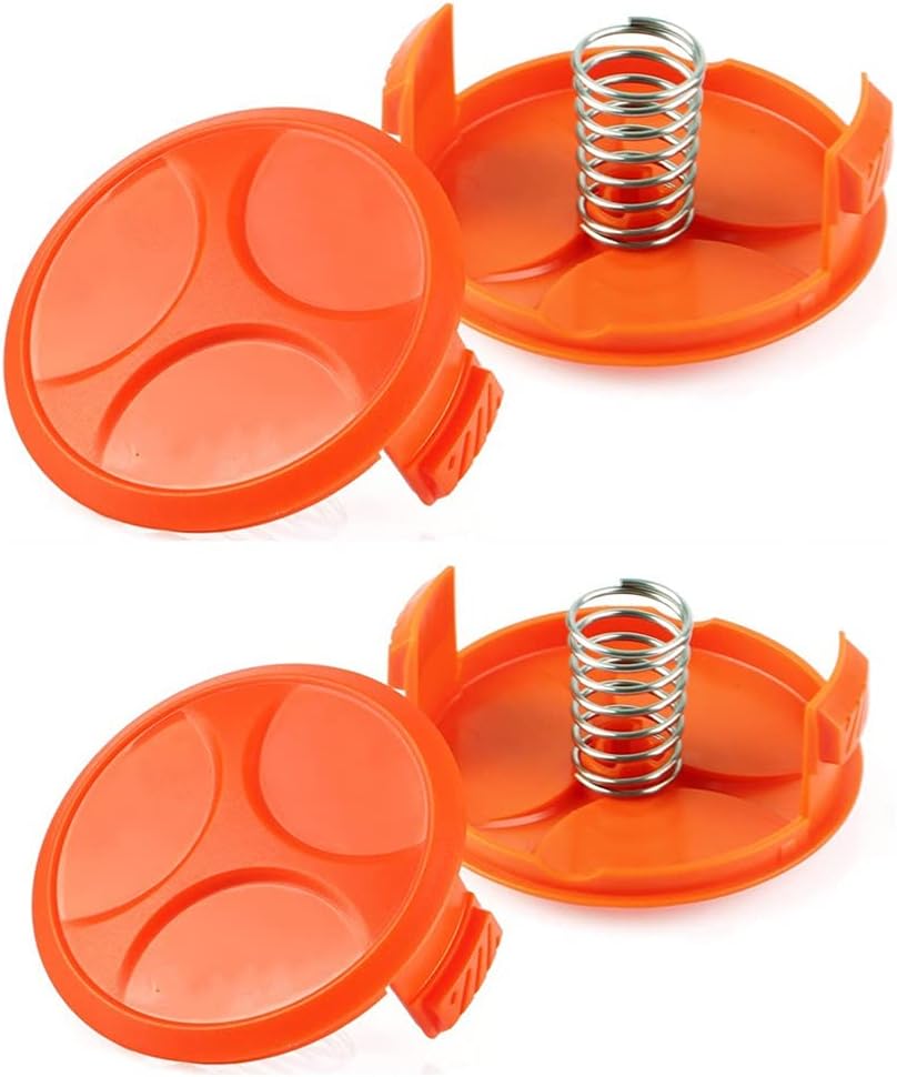 4 nakładki na szpulę + 4 sprężyny zamienne, akcesoria kompatybilne z kosiarką Black &amp; Decker Af-100 RC-100-P (4 sztuki)