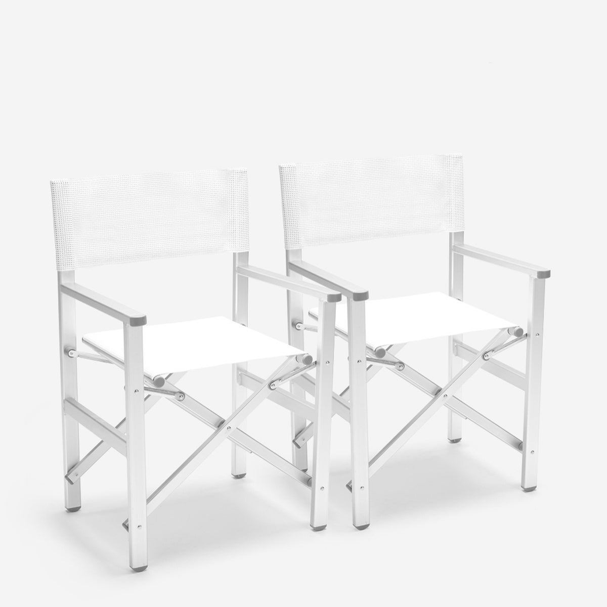 2 Chaises de plage pliantes portables en textilène aluminium Regista Gold - 4