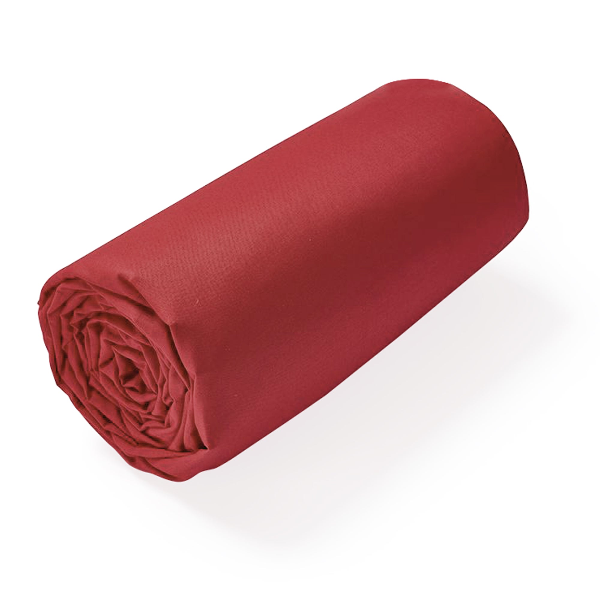 Drap housse uni 150x210 cm bonnet 40 cm coton ALTO rouge Garance - 3