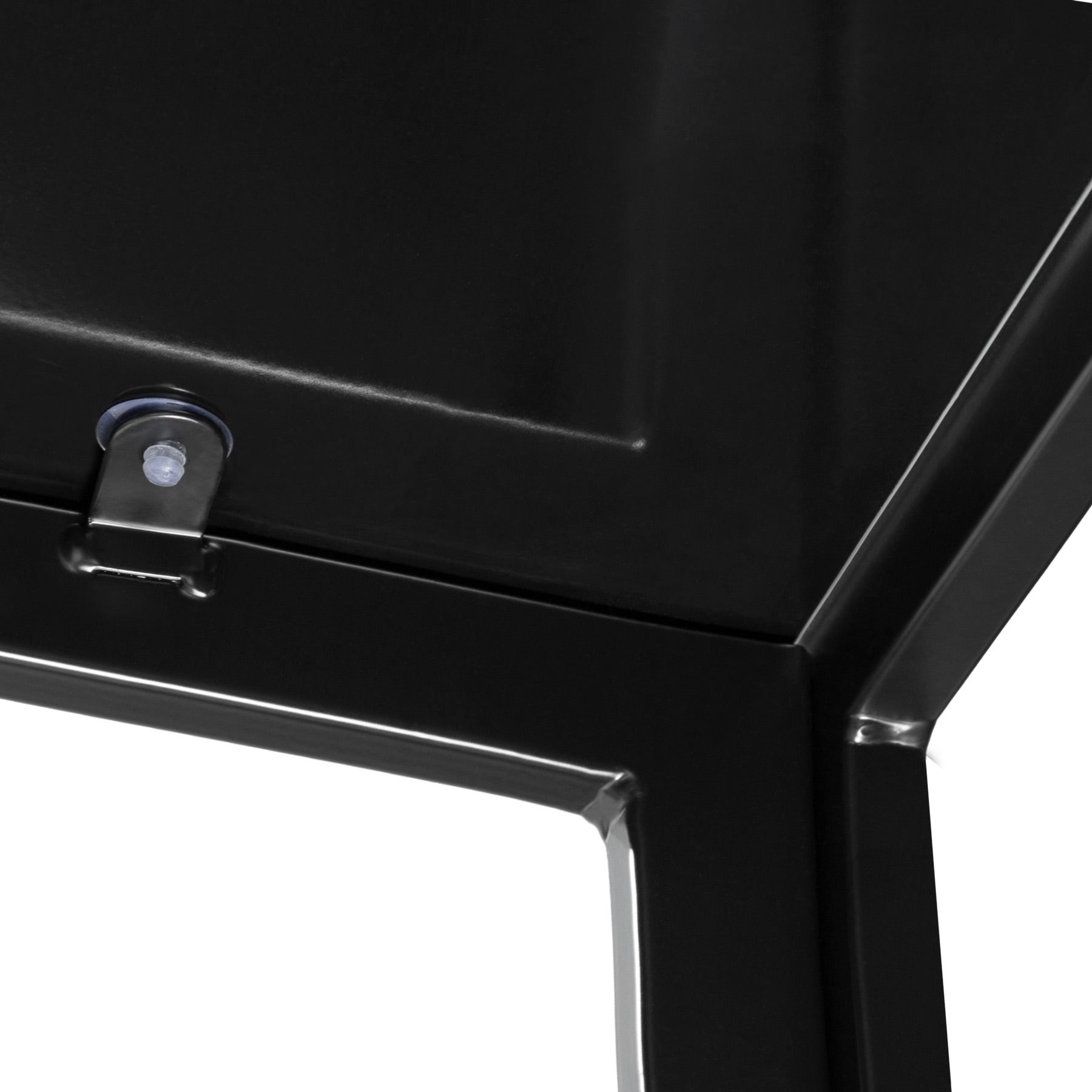 Set tavolo e 4 sedie neri 4+1 mobili sala pranzo in acciaio con sedili imbottiti e rivestimento in ecopelle TECTAKE - 9