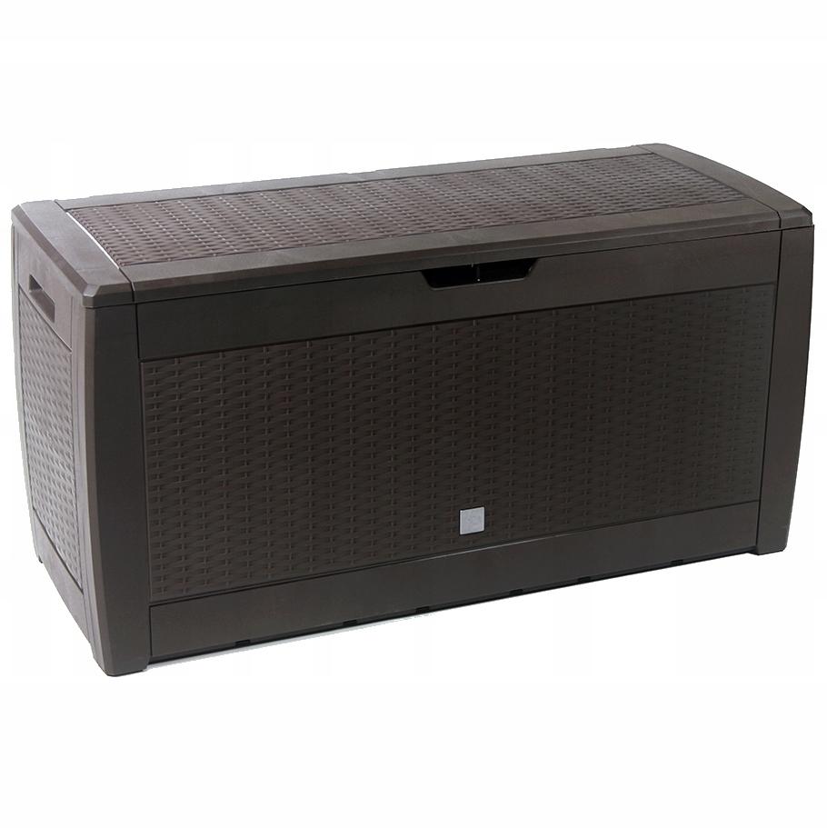 Baul de jardin 310L Boxe Rato en color chocolate 119x48x60 cm - 5