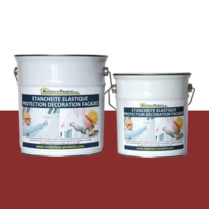 Peinture étanche & élastique pour protection façade Seau de 2,5 Kg Roussillon RAL 030 40 30 - MATPRO