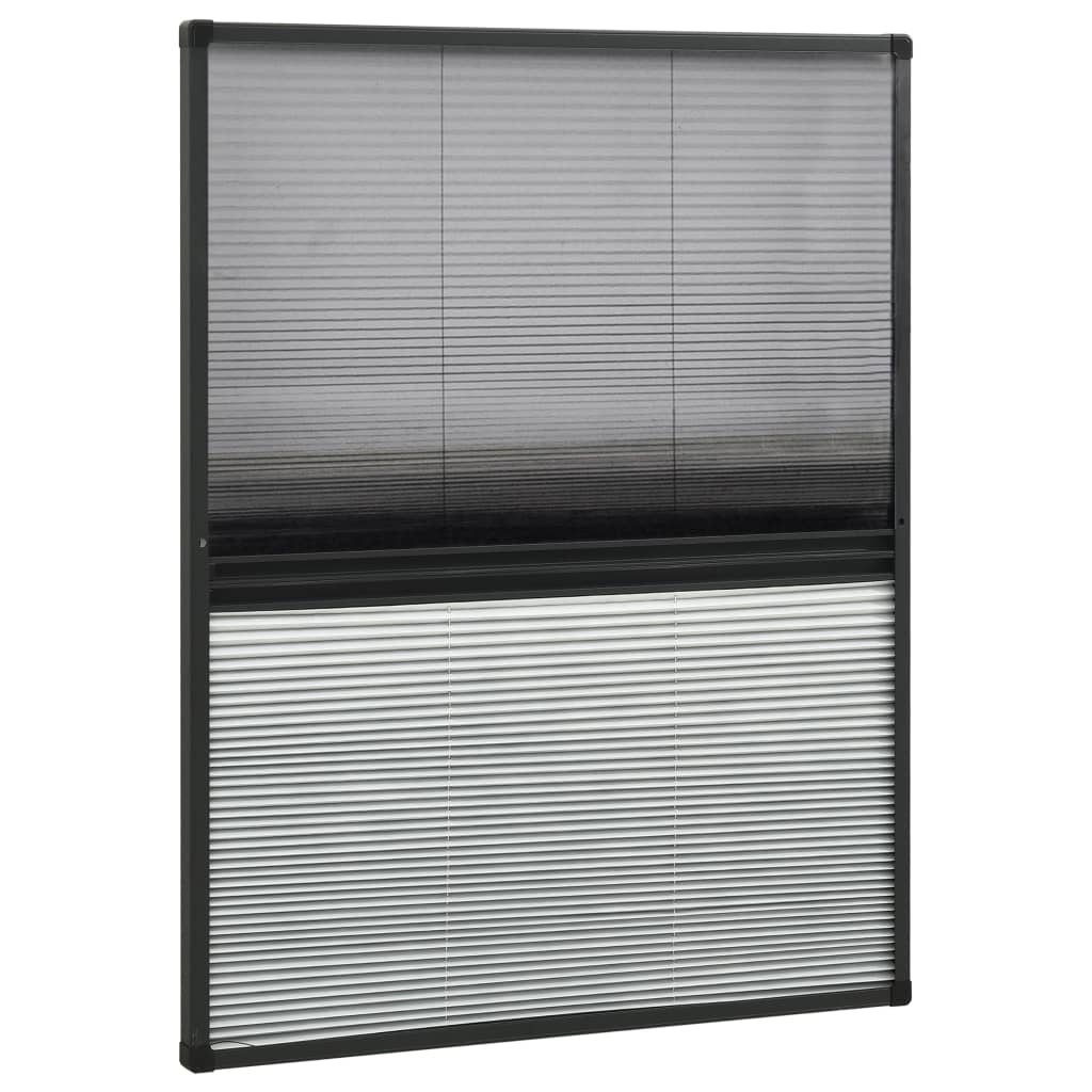 vidaXL Moustiquaire plissée pour fenêtre Aluminium 60x80cm avec auvent - 3