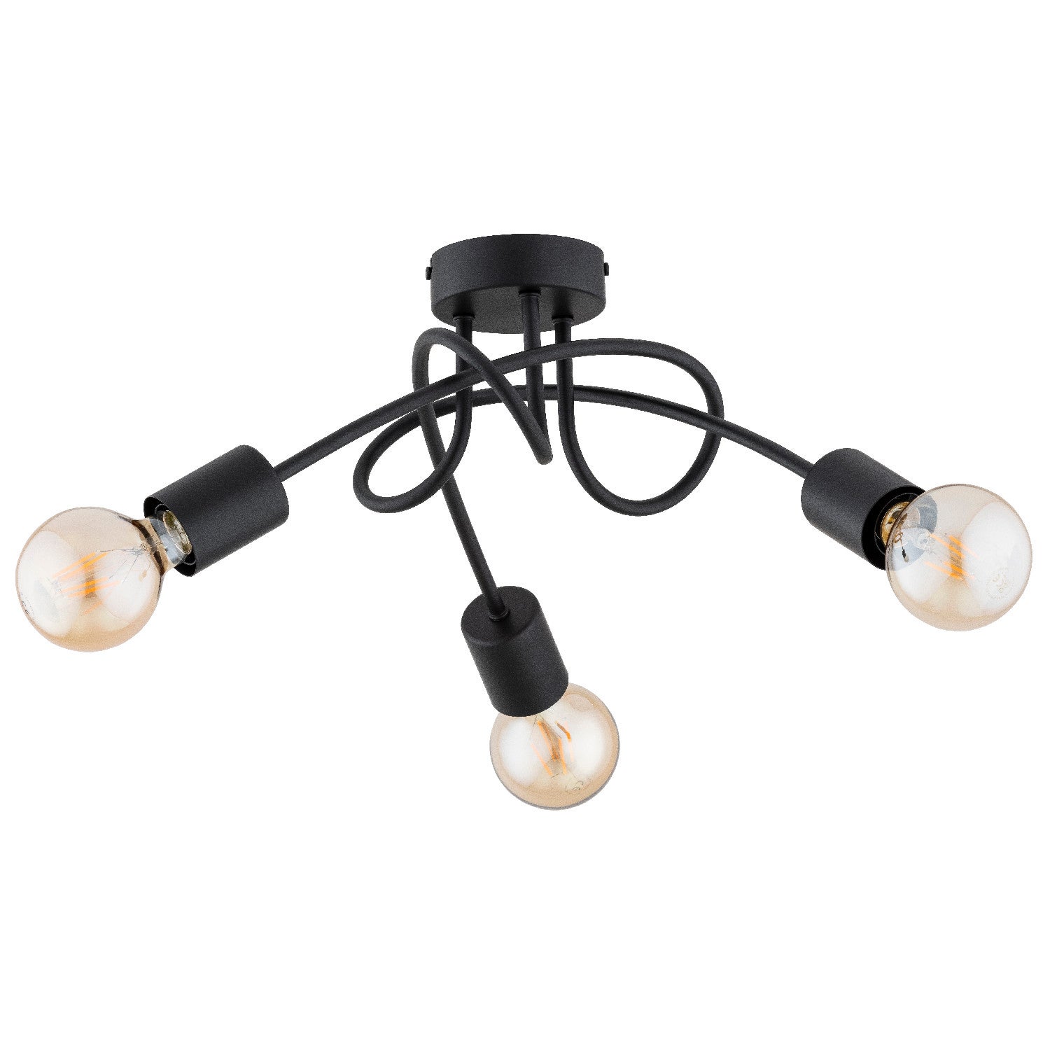 Lampa sufitowa Disel czarna 3xE27x15W wym: 22 x 48 x 48 cm metal Alfa