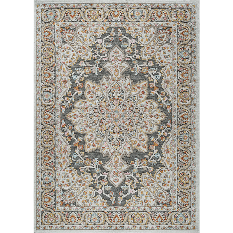 Tapis extérieur intérieur oriental multicolore - GRENADE 67 Noir - 160x230 cm - 2