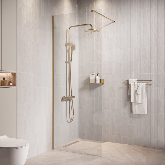 Douche à l’italienne Florida - 60 x 200 cm - L'or - 8 mm