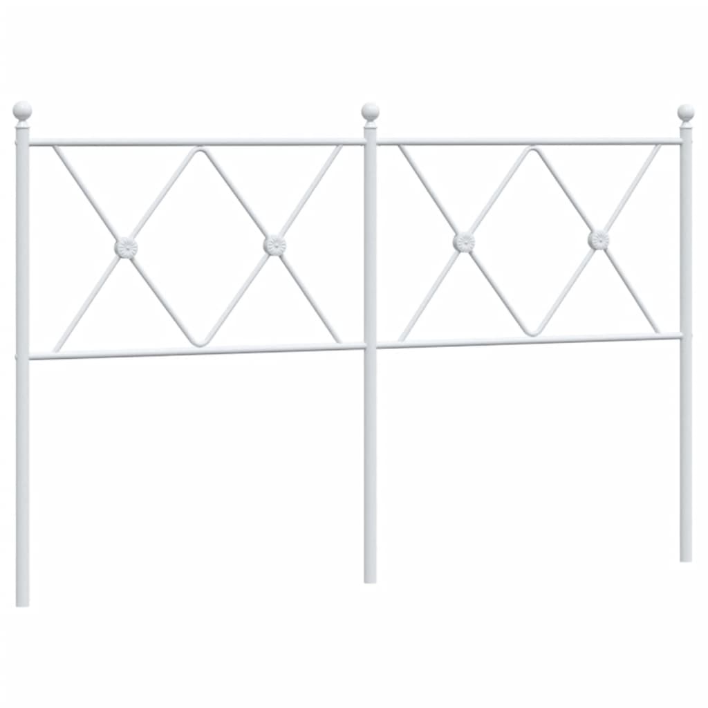 YAFF Cadre de lit en métal blanc – Construction en acier robuste – Design moderne pour chambre à coucher – Assemblage facile – Convient aux dimensions standard – 135 x 190 cm