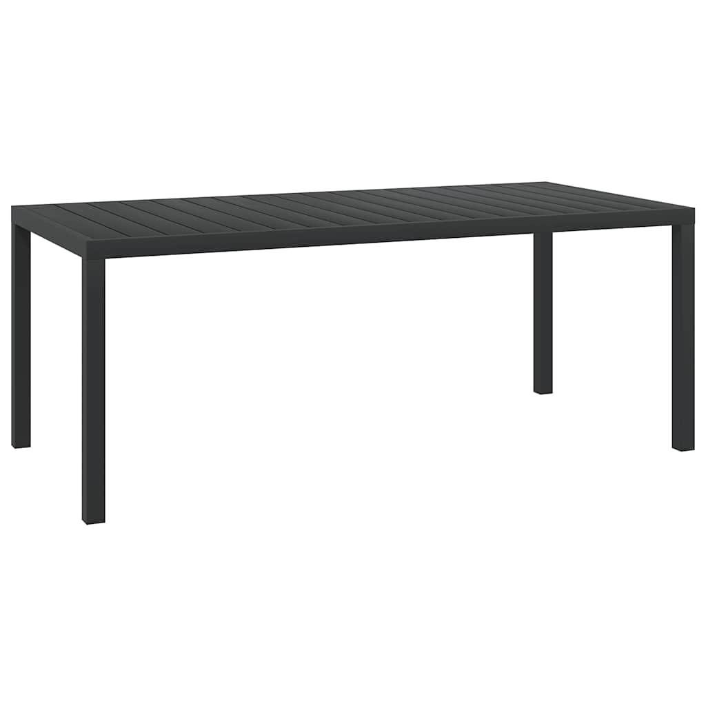 Stół ogrodowy vidaXL Aluminium i WPC Odporna na warunki atmosferyczne Czarny 185 x 90 x 74 cm