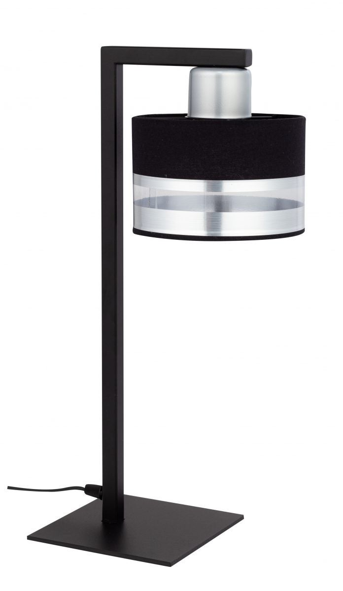 Lampa stołowa dekoracyjna czarno-srebrna designerska nowoczesna Pro 1xE27 15W Sigma Lighting