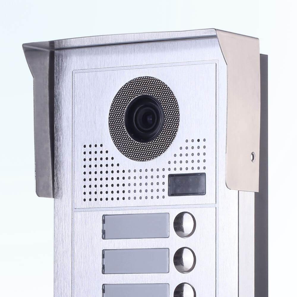 Portier interphone vidéo modern 2 fils 10 appartements 10 écrans noirs ...