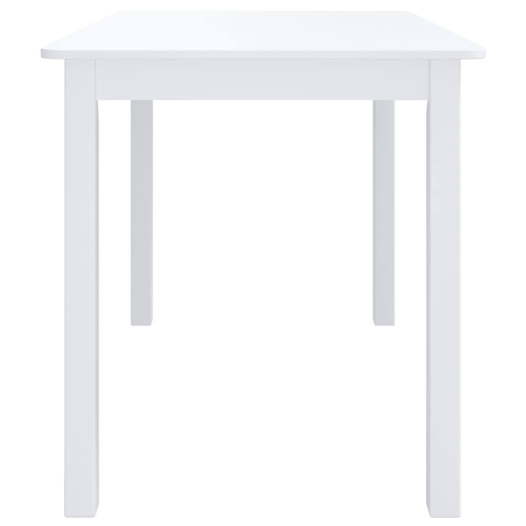 Maison Exclusive - Table à manger Blanc 114x71x75 cm Bois d'hévéa massif - 4