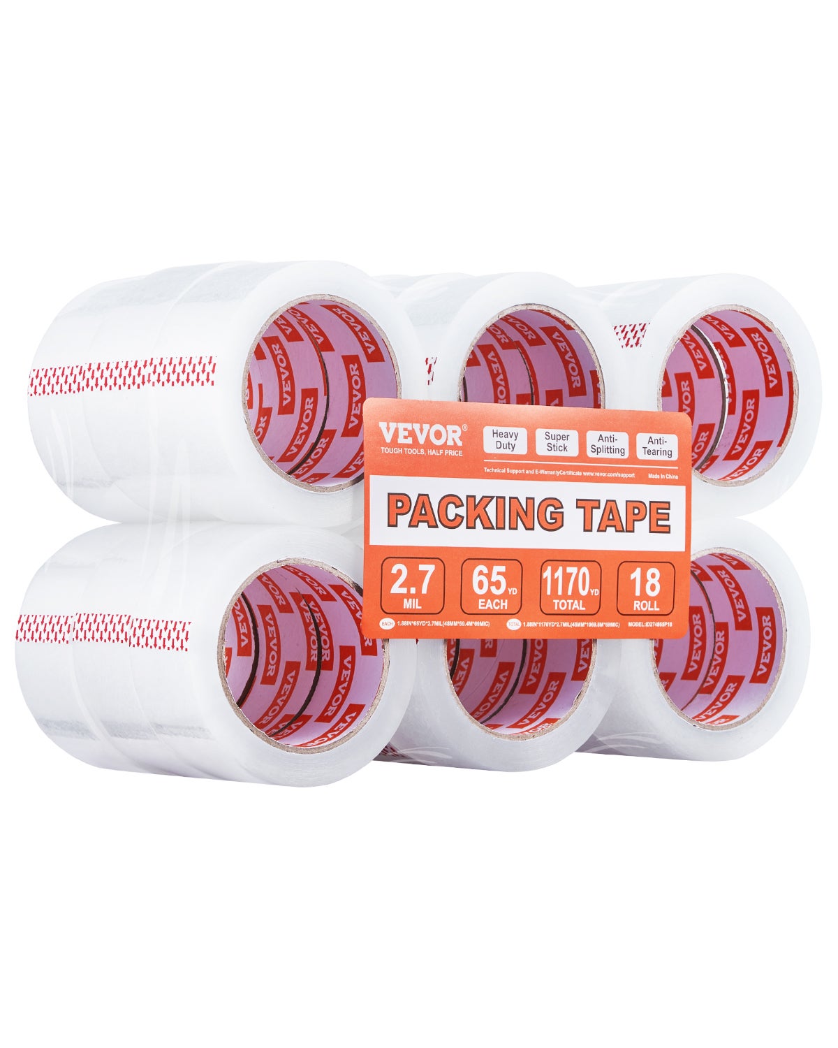 Ruban Adhésif Transparent, Lot de 18 Rouleaux, 59,436 m x 47,8 mm ...