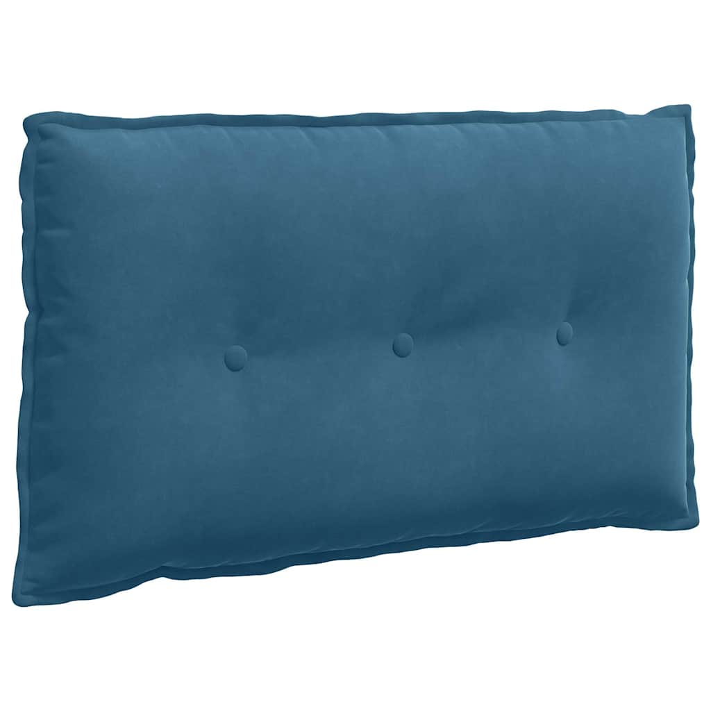 Coussin de Dos Bleu 80 x 50 cm Tissu en velours côtelé vidaXL - 2