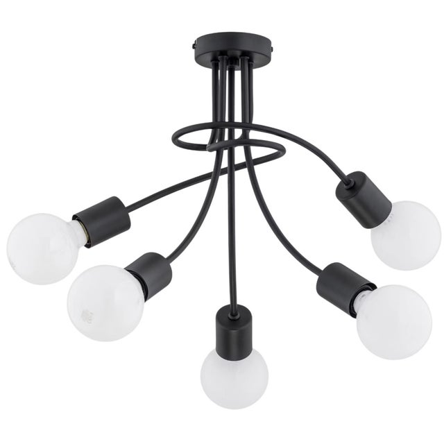 Lampa wisząca Plena czarna 5xE27x60W wym: 40 x 30 x 42 cm metal Alfa